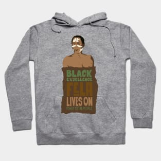 Fela Kuti Tribute Illustration: Black Excellence Lives On Hoodie